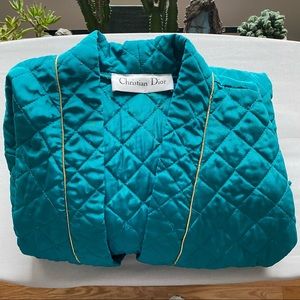 VINTAGE Christian Dior Quilted Robe